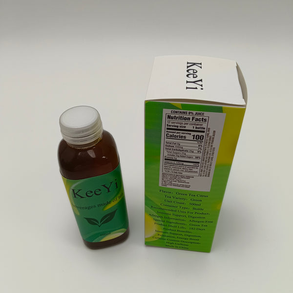 KeeYi beverages made of tea Green Tea Citrus-flavored Tea Beverage | High Vitamin C, 0 Fat, Instant Functional Tea, 500ml