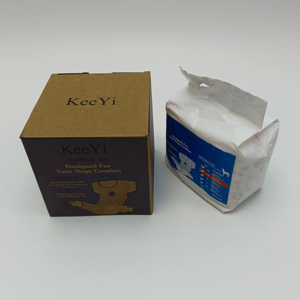KeeYi Diapers for pets Adjustable waistband, hair-friendly fastener