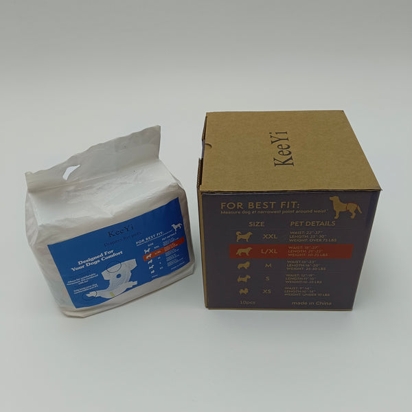 KeeYi Diapers for pets Adjustable waistband, hair-friendly fastener