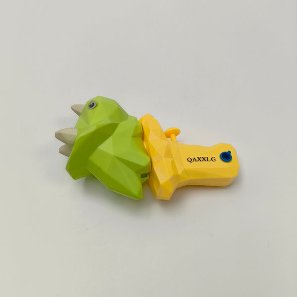 QAXXLG Water pistols Dinosaur-shaped Water Gun | Green dinosaur head, yellow gun body, outdoor water play toy