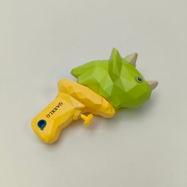 QAXXLG Water pistols Dinosaur-shaped Water Gun | Green dinosaur head, yellow gun body, outdoor water play toy