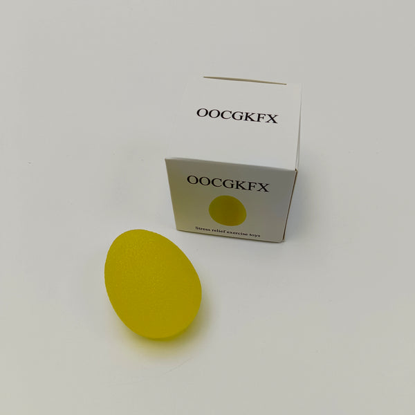 OOCGKFX Stress relief exercise toys High - Density EVA Egg - Shaped Stress Relief Exercise Toy, Yellow, 4.5×6cm