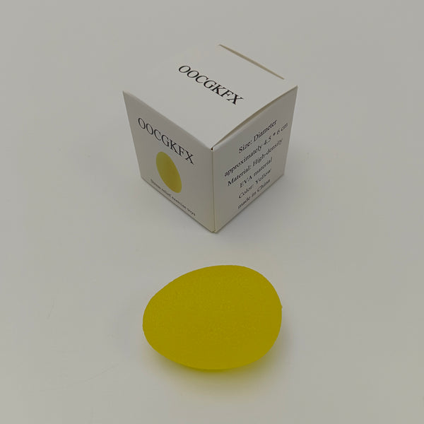OOCGKFX Stress relief exercise toys High - Density EVA Egg - Shaped Stress Relief Exercise Toy, Yellow, 4.5×6cm