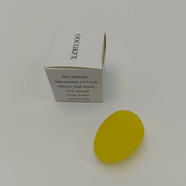 OOCGKFX Stress relief exercise toys High - Density EVA Egg - Shaped Stress Relief Exercise Toy, Yellow, 4.5×6cm