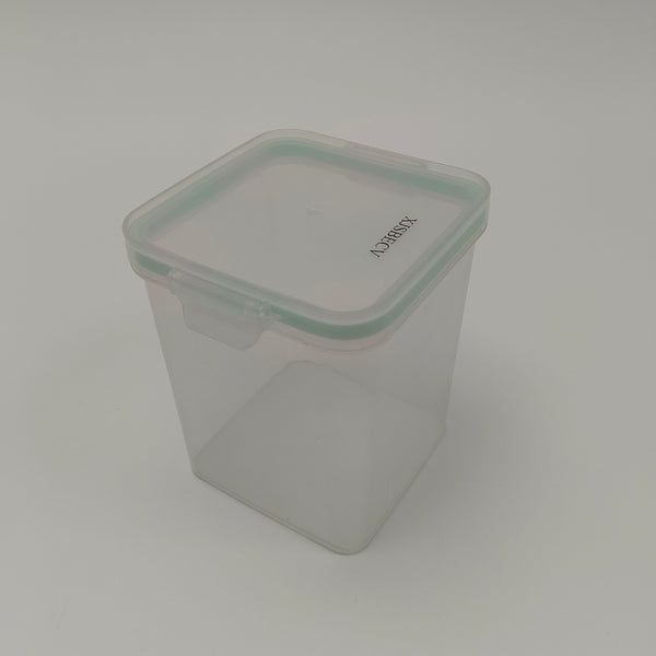 XJSBECV Containers for household use Plastic Food Container with Lid, Clear Kitchen Organizer for Snacks, Spices, Small Items