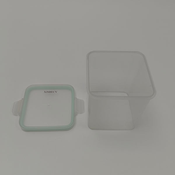 XJSBECV Containers for household use Plastic Food Container with Lid, Clear Kitchen Organizer for Snacks, Spices, Small Items