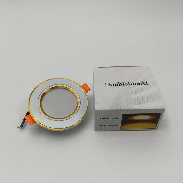 DoublelineAi LED lamps 12W Recessed Ceiling Light, Cast Aluminum Heat Sink & PC Panel, Φ170×20mm