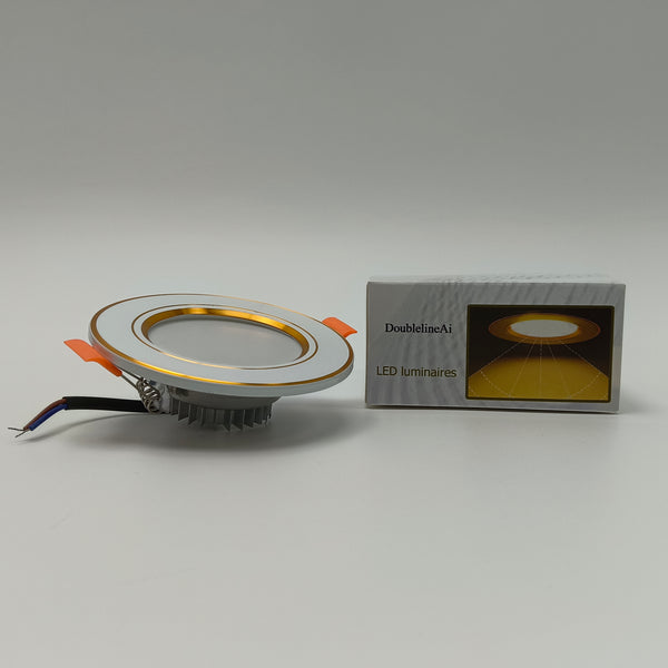 DoublelineAi LED lamps 12W Recessed Ceiling Light, Cast Aluminum Heat Sink & PC Panel, Φ170×20mm