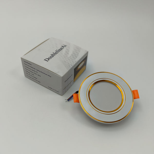 DoublelineAi LED lamps 12W Recessed Ceiling Light, Cast Aluminum Heat Sink & PC Panel, Φ170×20mm