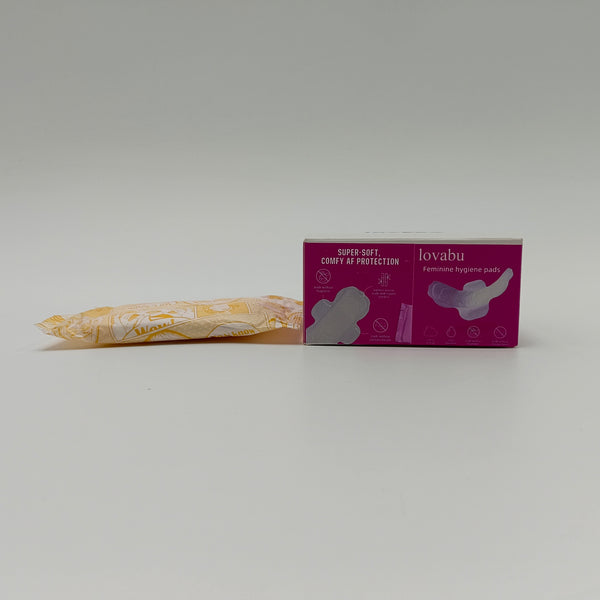 lovabu Feminine hygiene pads Disposable Sanitary Napkins, Heavy to Extra Heavy Absorbency, Individually Wrapped