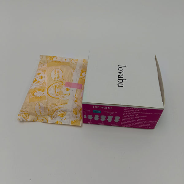 lovabu Feminine hygiene pads Disposable Sanitary Napkins, Heavy to Extra Heavy Absorbency, Individually Wrapped