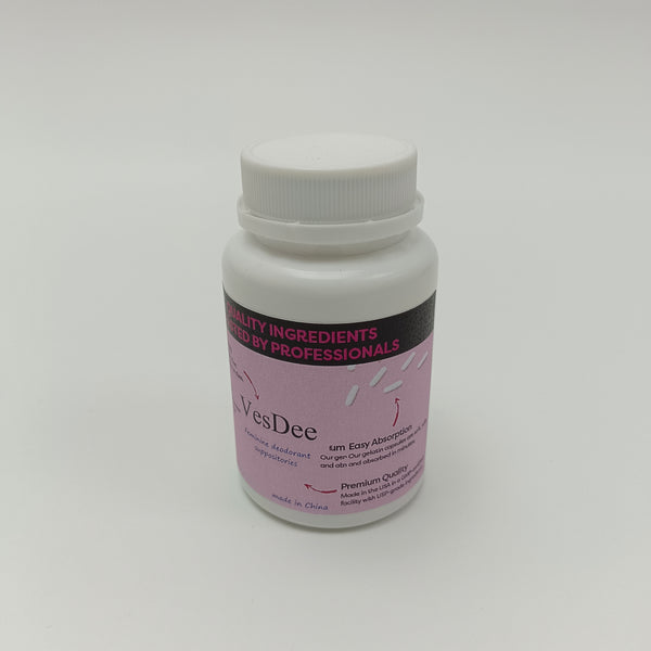 VesDee Feminine deodorant suppositories 30 Softgels, Pure Natural & Gluten - Free, Easy Absorption