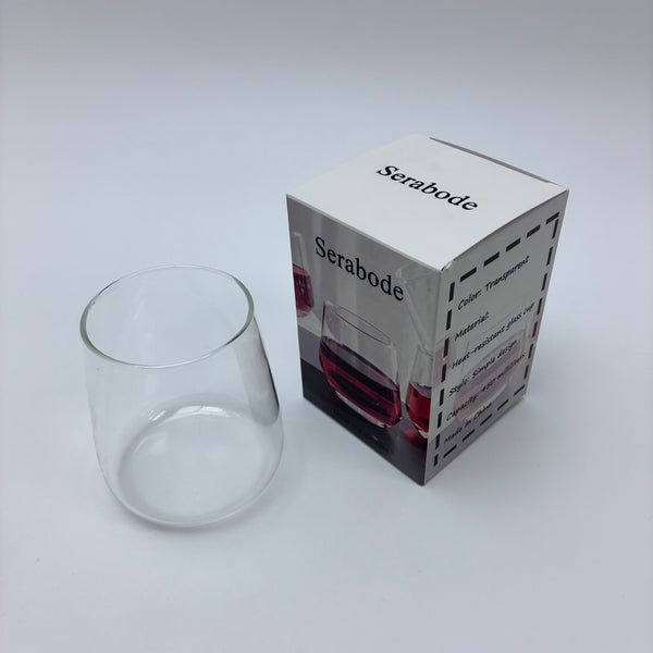 Serabode Drinking glasses 450ml Glass Cup, Simple Design Clear Drinking Glasses for Water, Juice, Whiskey, Daily Use