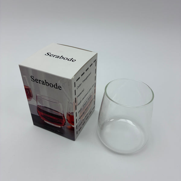 Serabode Drinking glasses 450ml Glass Cup, Simple Design Clear Drinking Glasses for Water, Juice, Whiskey, Daily Use