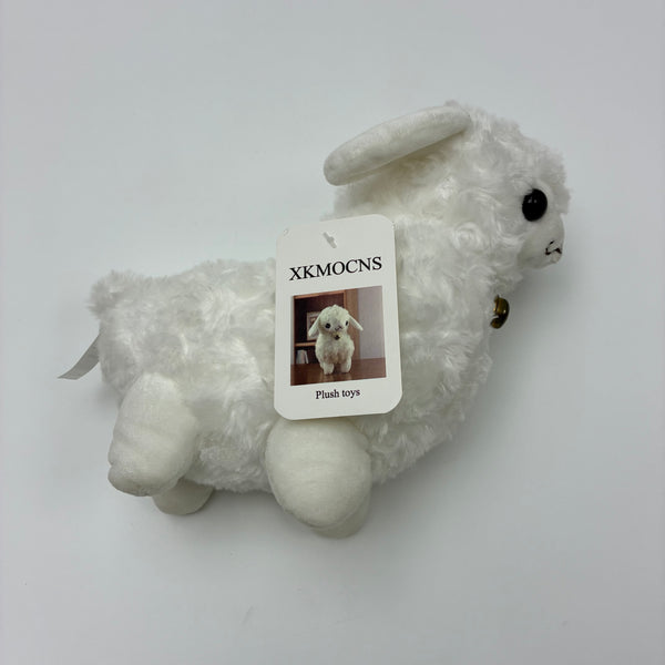 XKMOCNS Plush toys Cute Stuffed Sheep Toy with Bell, 12 Inch Soft Fluffy White Plush Animal