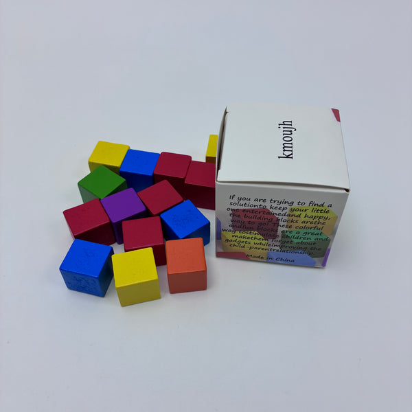 kmoujh Toy building blocks 30PCS Toy Building Blocks, Classic Wooden Blocks for Toddlers, Early Educational Stacking Cubes for Kids