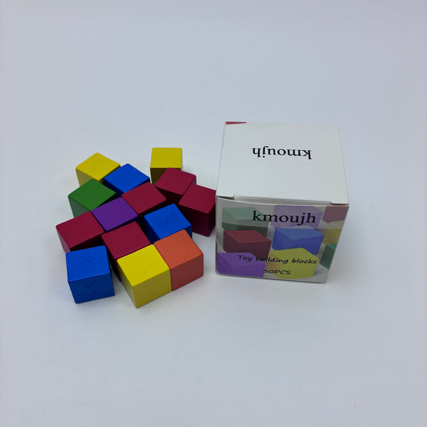 kmoujh Toy building blocks 30PCS Toy Building Blocks, Classic Wooden Blocks for Toddlers, Early Educational Stacking Cubes for Kids