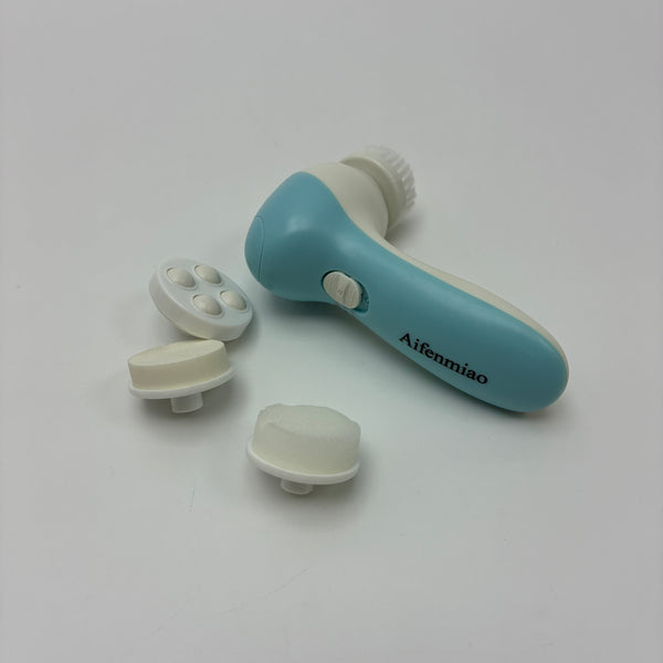 Aifenmiao Electric face cleansing brushes 4 in 1 Rotating Facial Spin Brush with 4 Interchangeable Brush Heads, Rechargeable