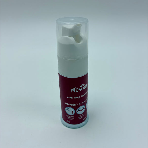 MESOGE medicated toothpaste Therapeutic Toothpaste for Receding Gums, Red Swollen Bleeding Gums, Plaque Control, Bad Breath Relief - 80g