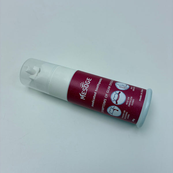 MESOGE medicated toothpaste Therapeutic Toothpaste for Receding Gums, Red Swollen Bleeding Gums, Plaque Control, Bad Breath Relief - 80g