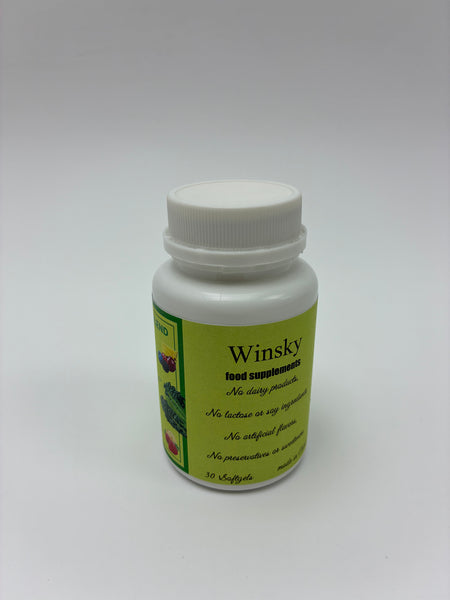 Winsky food supplements Organic Ancient Grains, Berries, Greens, 30 Softgels, No Artificial Additives, High Fiber