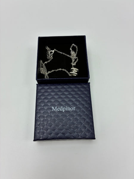 Medpinor Necklaces [jewellery] Letter H Necklace for Women - 925 Silver with Cubic Zirconia, Dainty Initial Pendant