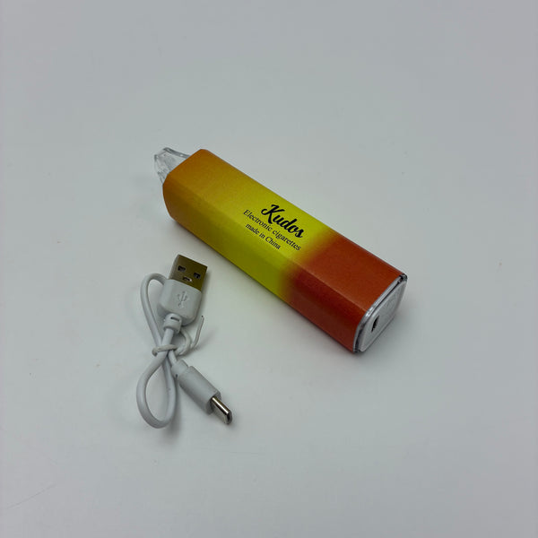 kudos Electronic cigarettes Type-C Rechargeable, Gradient Orange Yellow, Mesh Coil, Portable E-Cigarette