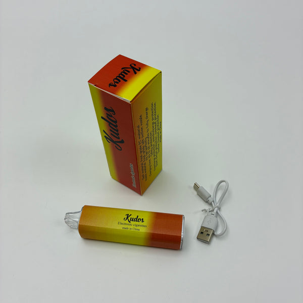 kudos Electronic cigarettes Type-C Rechargeable, Gradient Orange Yellow, Mesh Coil, Portable E-Cigarette