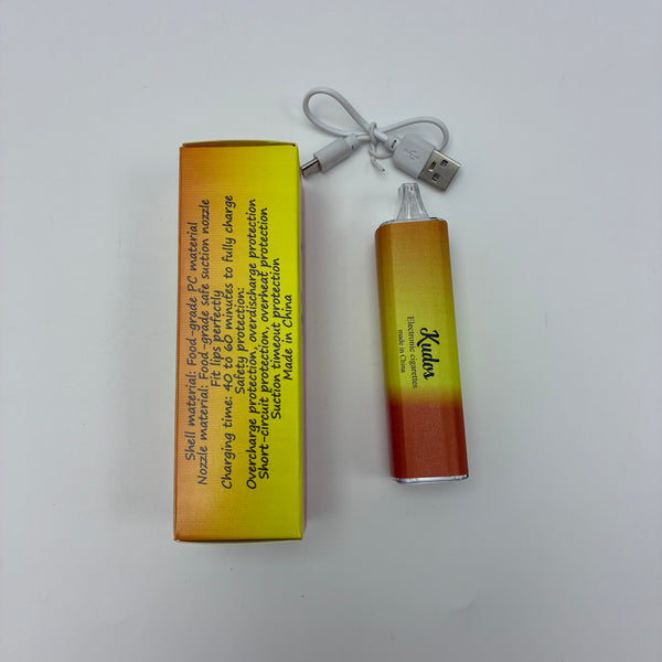 kudos Electronic cigarettes Type-C Rechargeable, Gradient Orange Yellow, Mesh Coil, Portable E-Cigarette