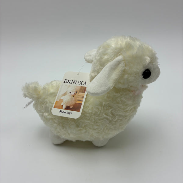 EKNUXA Plush toys 8" White Alpaca Plush Toy - Super Soft & Fluffy Stuffed Animal