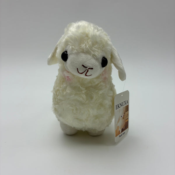 EKNUXA Plush toys 8" White Alpaca Plush Toy - Super Soft & Fluffy Stuffed Animal