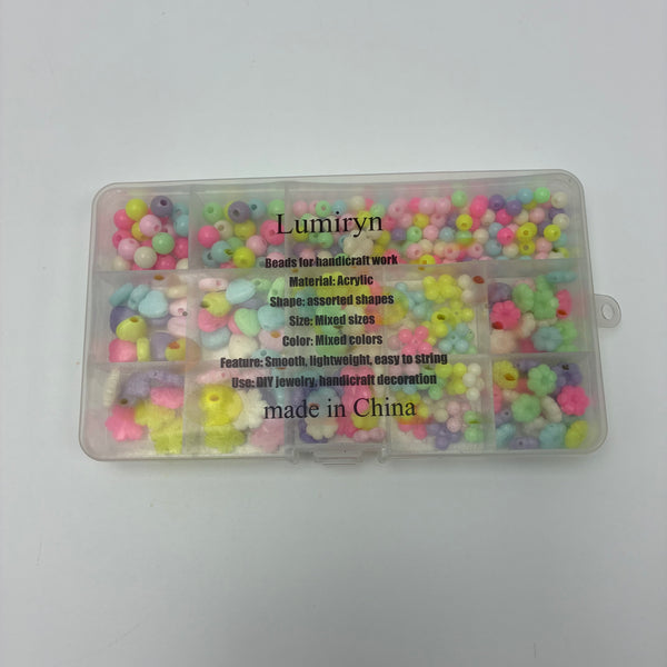 Lumiryn Beads for handicraft work Mixed Colors Plastic Pony Beads for Jewelry Making