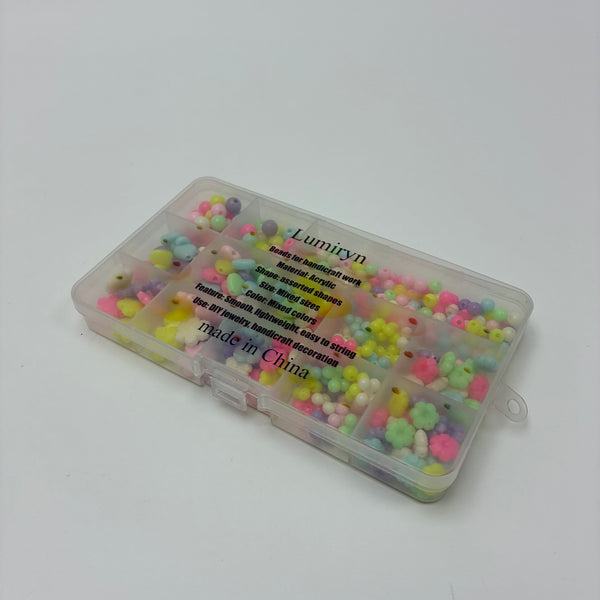 Lumiryn Beads for handicraft work Mixed Colors Plastic Pony Beads for Jewelry Making