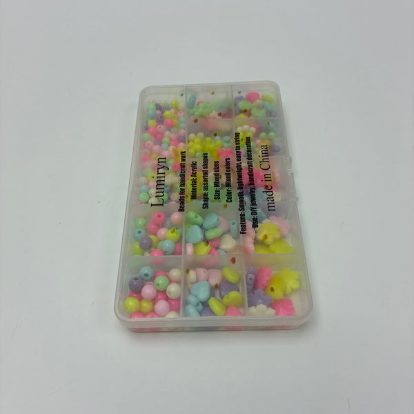 Lumiryn Beads for handicraft work Mixed Colors Plastic Pony Beads for Jewelry Making