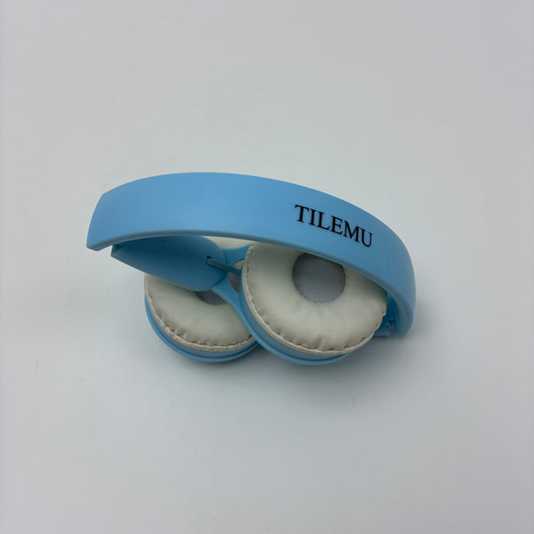 TILEMU Headphones Lightweight Foldable Over-Ear Stereo Headphones for School, Travel, Gaming (Blue)