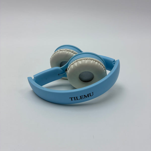 TILEMU Headphones Lightweight Foldable Over-Ear Stereo Headphones for School, Travel, Gaming (Blue)
