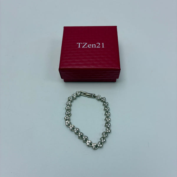 TZen21 Bracelets Fashion Link Chain Bracelet, Minimalist Jewelry Gift for Anniversary Birthday (Silver)
