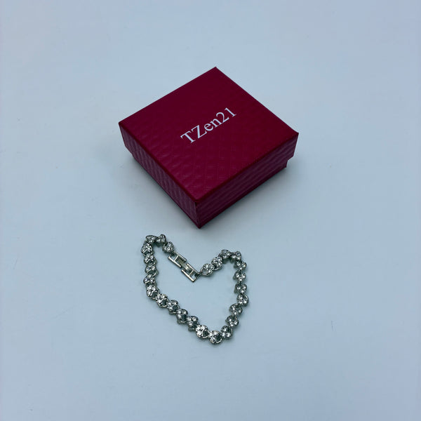 TZen21 Bracelets Fashion Link Chain Bracelet, Minimalist Jewelry Gift for Anniversary Birthday (Silver)