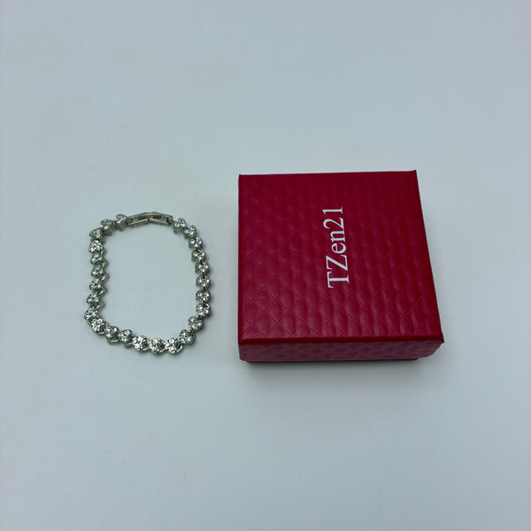 TZen21 Bracelets Fashion Link Chain Bracelet, Minimalist Jewelry Gift for Anniversary Birthday (Silver)