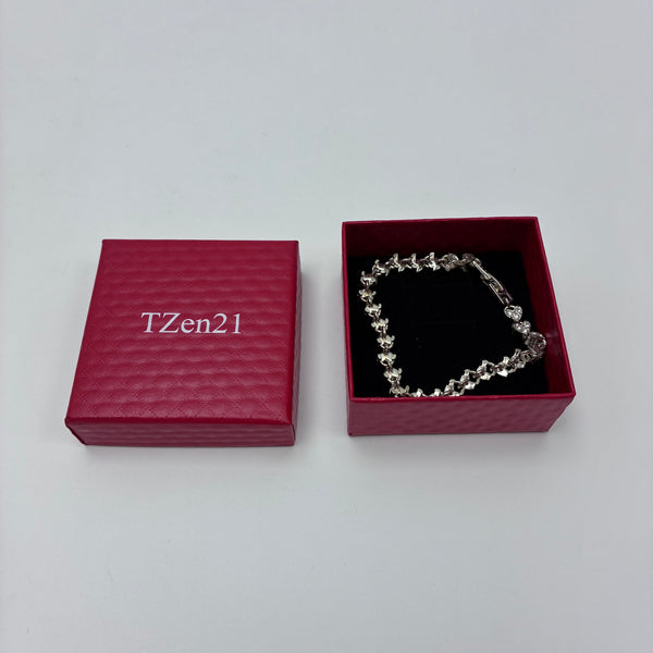 TZen21 Bracelets Fashion Link Chain Bracelet, Minimalist Jewelry Gift for Anniversary Birthday (Silver)
