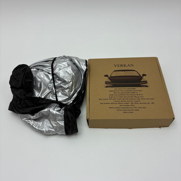VERKAN Sun visors for automobiles Full Size Reversible UV Protection Sunshade, Keeps Vehicle Cool, Fits Most Cars, Trucks, SUVs