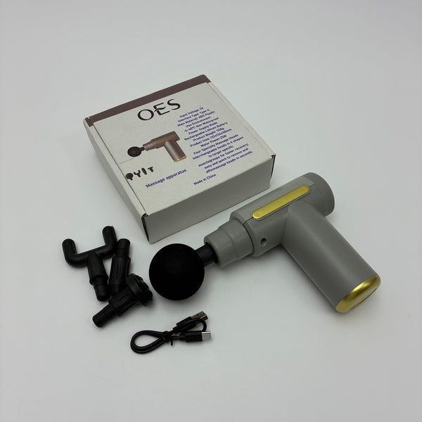 OES Massage apparatus Percussion Muscle Massager with 3 Interchangeable Heads, Portable Electric Massager
