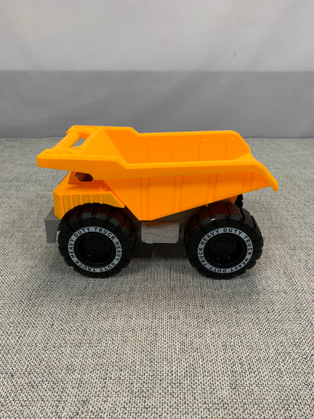 MIUKIDS toy vehides Engineering dump truck - Orange dump toy vehicle with realistic tires and headlights