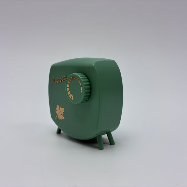 HEQI Musical boxes Retro Mini Music Box for Study and Relaxation, Vintage Green with Golden Maple Leaf