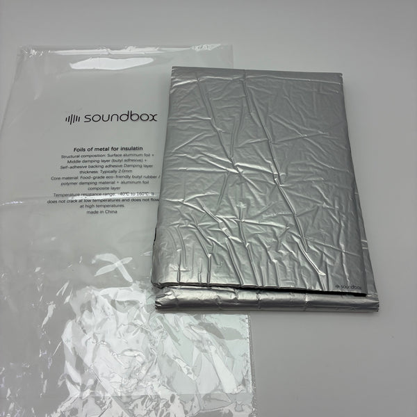 soundbox Foils of metal for insulating Self-Adhesive Sound Deadening Mat - 2.0mm Butyl Rubber & Aluminum Foil Insulation Sheet