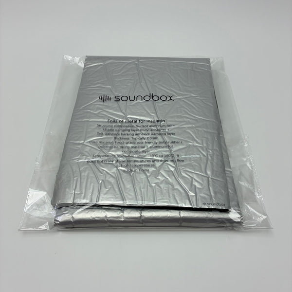 soundbox Foils of metal for insulating Self-Adhesive Sound Deadening Mat - 2.0mm Butyl Rubber & Aluminum Foil Insulation Sheet