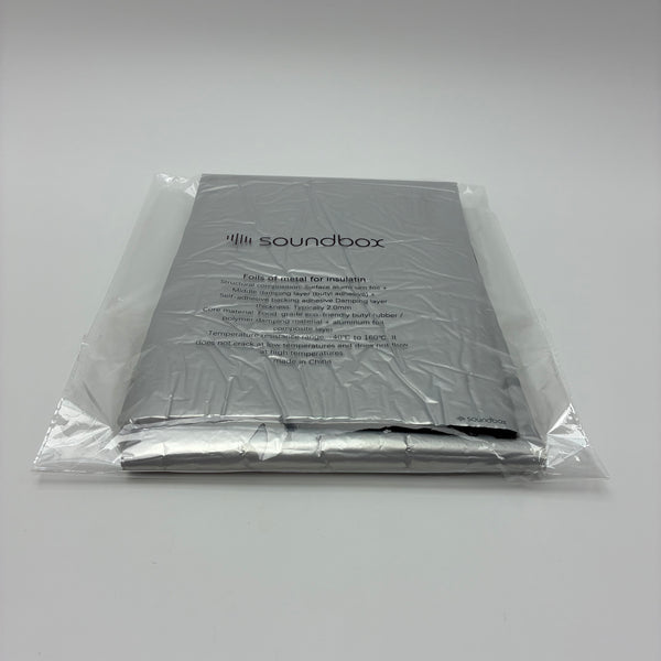 soundbox Foils of metal for insulating Self-Adhesive Sound Deadening Mat - 2.0mm Butyl Rubber & Aluminum Foil Insulation Sheet