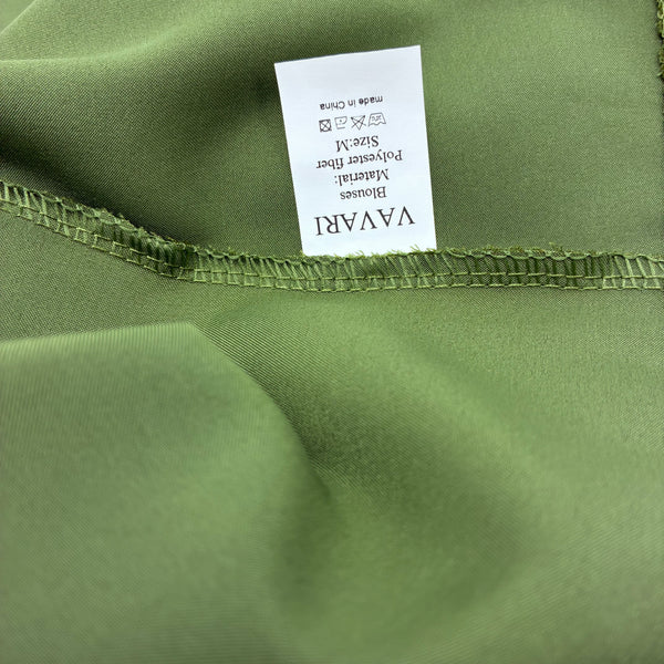 VAVARI Blouses Casual Long Sleeve Blouse - Elegant Solid Color Turn-down Collar Button Down Loose Top