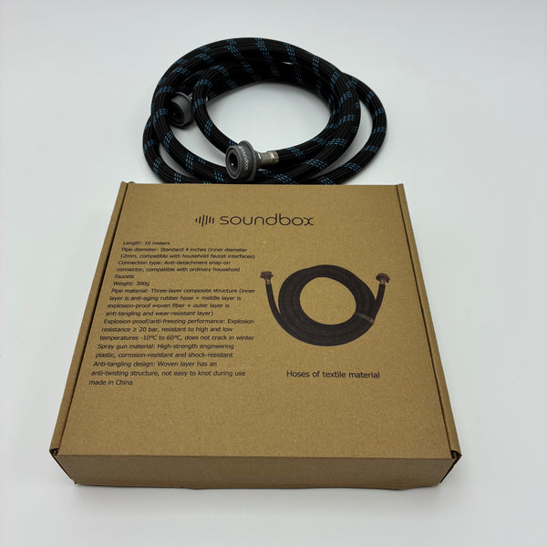 soundbox Hoses of textile material 10m Expandable Garden Hose - Flexible Textile Material with Solid Brass Fittings