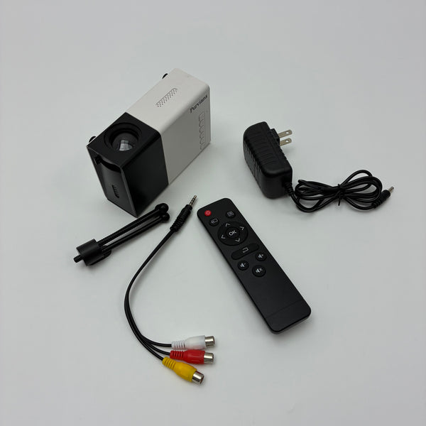 Purviana Laser light projectors  Portable Mini Laser Projector with Remote, AV Cable, 3.5mm Audio Line, Power Adapter Included